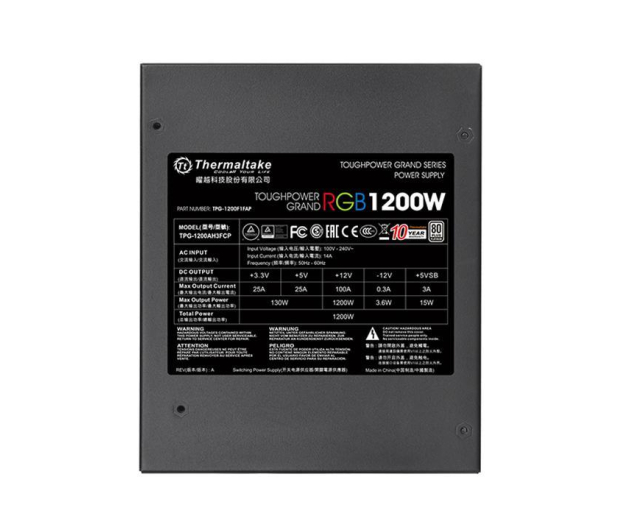 Thermaltake Toughpower Riing 1200W 80 Plus Platinum - 402378 - zdjęcie 6